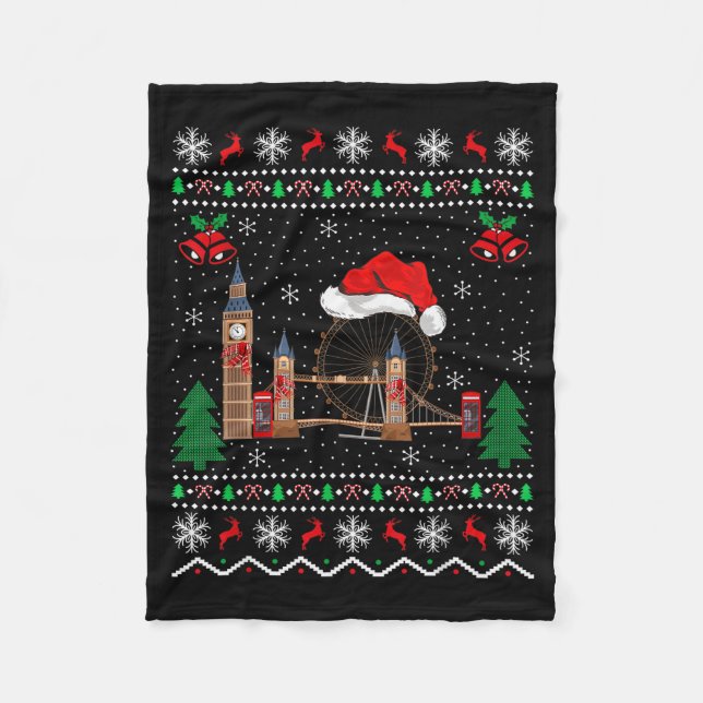 London Bridge Lover Matching Ugly London Bridge Ch Fleece Blanket (Front)