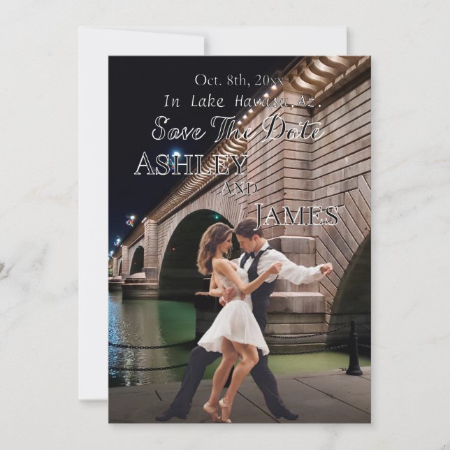 London Bridge Save the Date Invitation (Front)