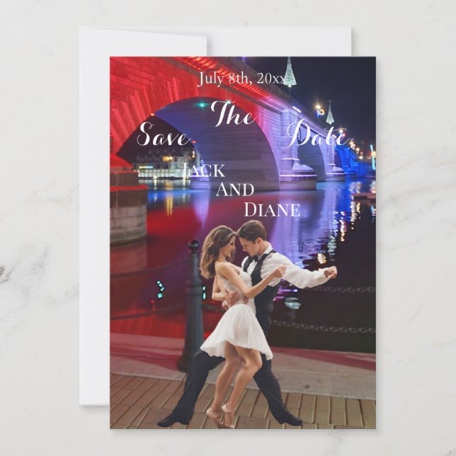 London Bridge Save the Date Invitation (Front)