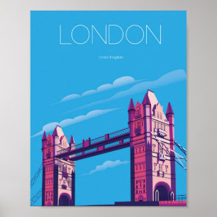 london bridge travel poster at wall