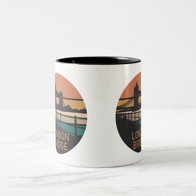 London Bridge Two-Tone Coffee Mug (Center)