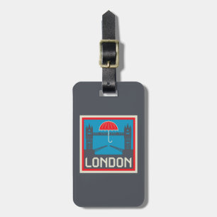 London Bridge with Umbrella Luggage Tag