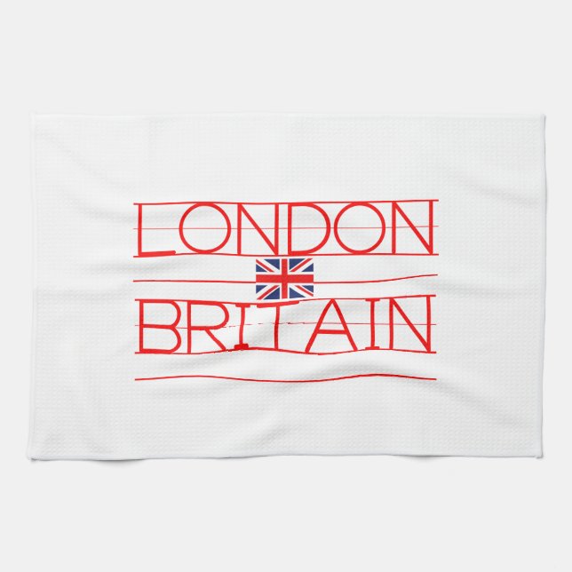 LONDON BRITAIN TEA TOWEL (Horizontal)