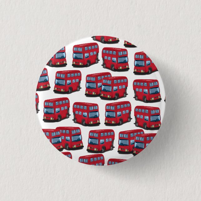 London Bus 3 Cm Round Badge (Front)