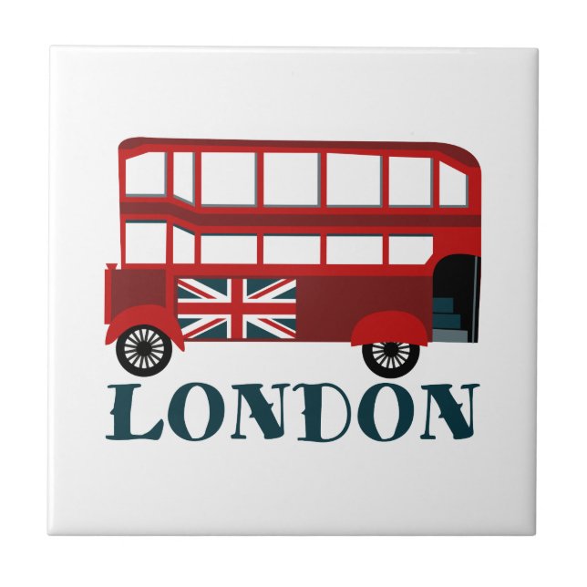 London Bus Ceramic Tile (Front)