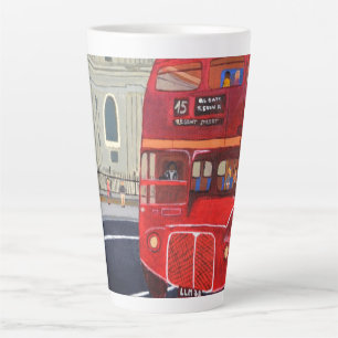 London bus latte mug