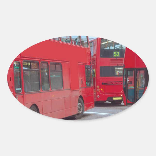 London Bus Oval Sticker (Front)