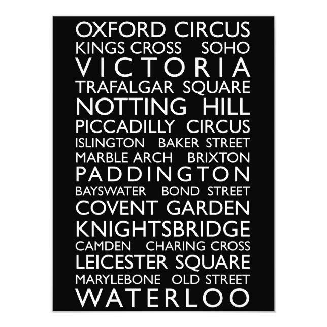 London Bus Roll (Bus Blind) Photo Print (Front)