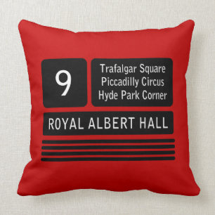 London Bus Route Sign Cushion