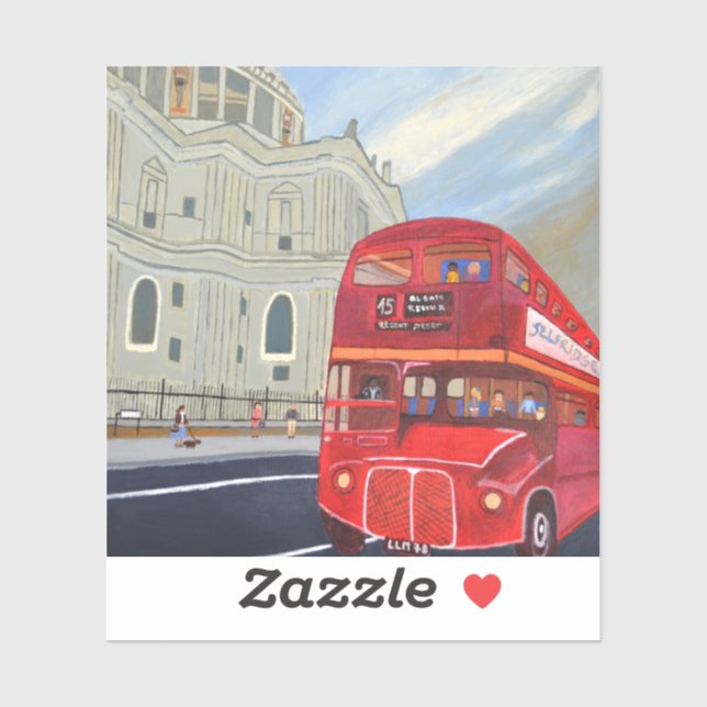 London Bus Vinyl Sticker  (Sheet)
