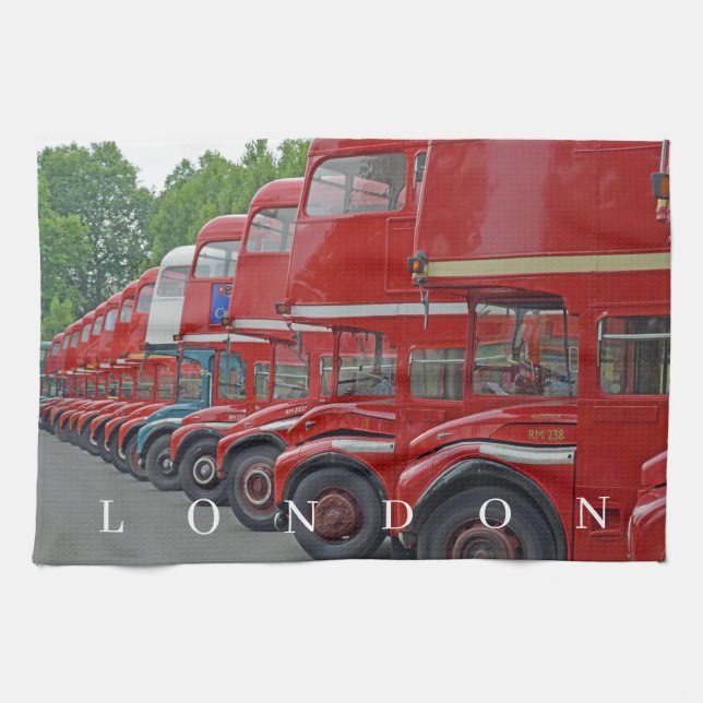 London buses tea towel (Horizontal)