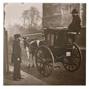 London Cabmen, from 'Street Life in London', 1877- Ceramic Tile