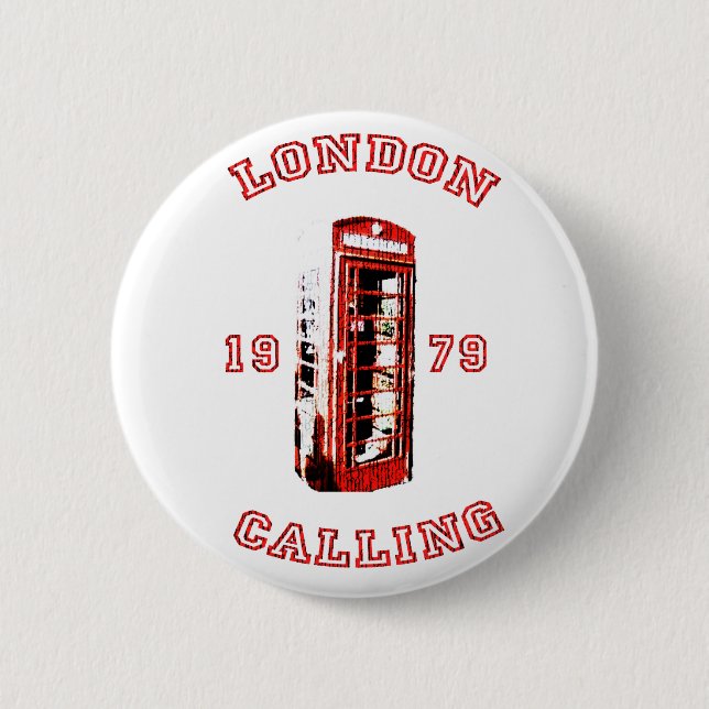 London Calling 1979 6 Cm Round Badge (Front)
