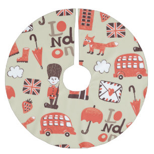 London Childish: Funny Pattern Design Brushed Polyester Tree Skirt
