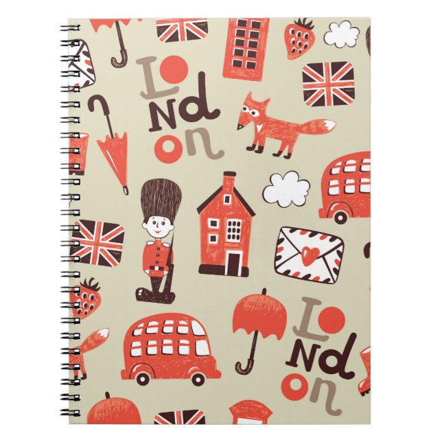 London Childish: Funny Pattern Design Notebook (Front)
