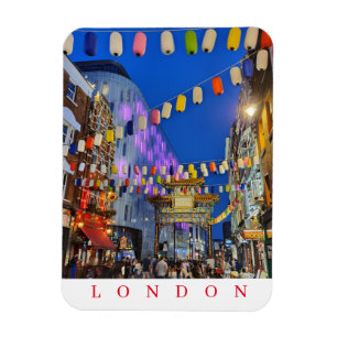 London Chinatown at night fridge magnet
