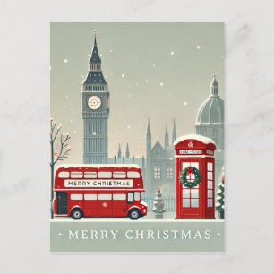 London Christmas   Big Ben & Festive London Postcard