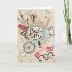 London City Doodle Art Card