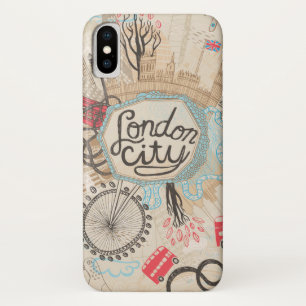 London City Doodle Art iPhone X Case