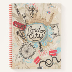 London City Doodle Art Notebook