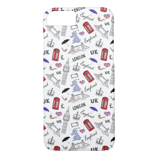 London City Doodles Pattern Case-Mate iPhone Case (Back)