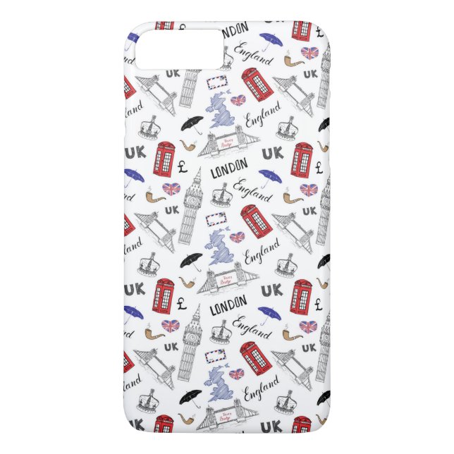 London City Doodles Pattern Case-Mate iPhone Case (Back)