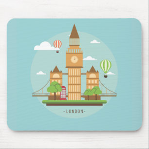 London City Illustration Mouse Pad