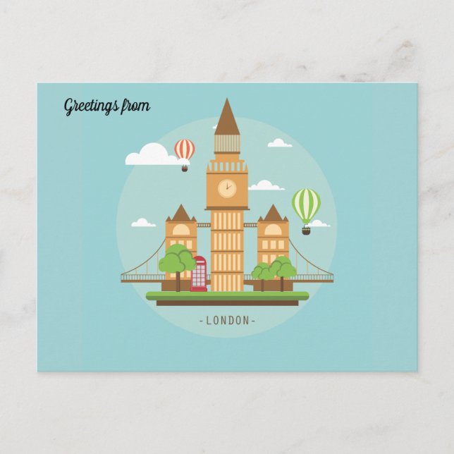 London City Illustration Postcard (Front)