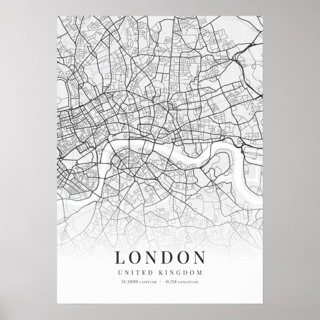 London City Map Poster (Front)