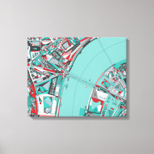 London City Structure Map Canvas Print