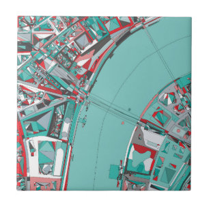 London City Structure Map Ceramic Tile
