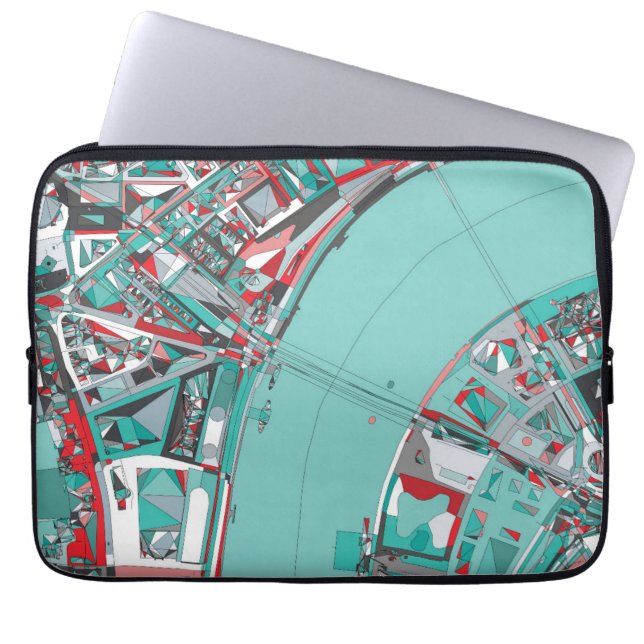 London City Structure Map Laptop Sleeve (Front)