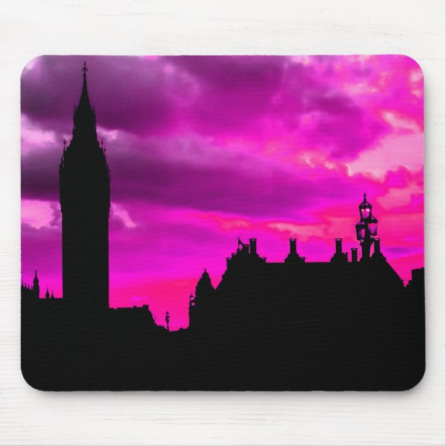London City Sunset Panorama UK Travel Mouse Pad (Front)