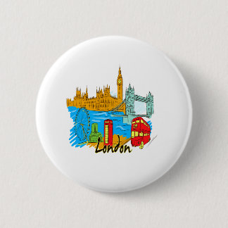london city travel image.png 6 cm round badge