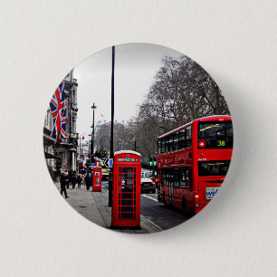 London cityscape 6 cm round badge