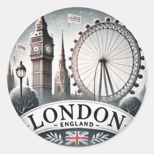 London Classic Round Sticker