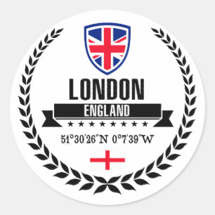 London Classic Round Sticker