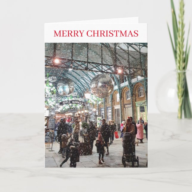 London Covent Garden view Christmas card  (Front)