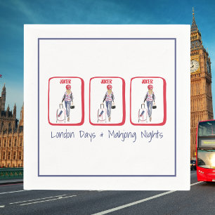 London Days & Mahjong Nights / Mahjong Party Napkin