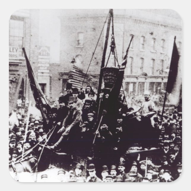 London Dock Strike, 1889 2 Square Sticker (Front)