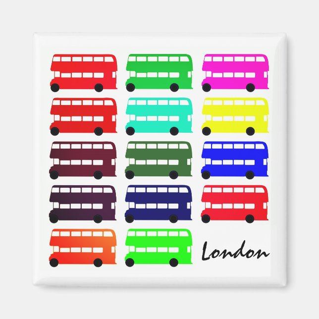 London & Double Decker Bus / British transport Magnet (Front)