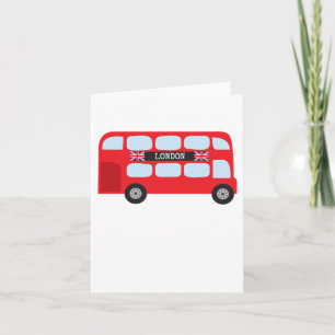 London double-decker bus card