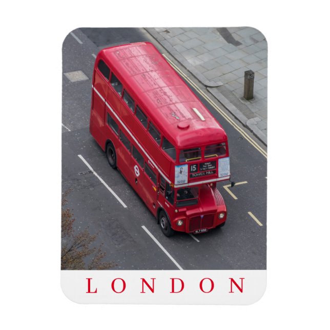 London double decker bus fridge magnet (Vertical)