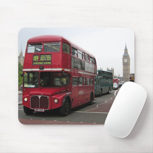 London Double-decker Bus Mouse Pad (With Mouse)