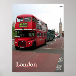 London Double-decker Bus Personalised Poster