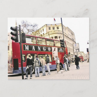 London Double Decker Bus Postcard