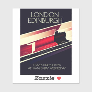 London Edinburgh Locomotive vintage style poster
