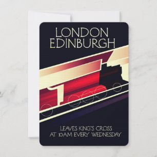London Edinburgh Locomotive vintage style poster