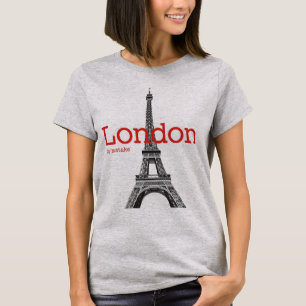 London & Eiffel Tower mstake T-Shirt