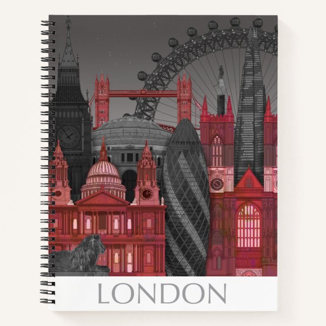 London Elevations by Night - Red Notebook (Front)